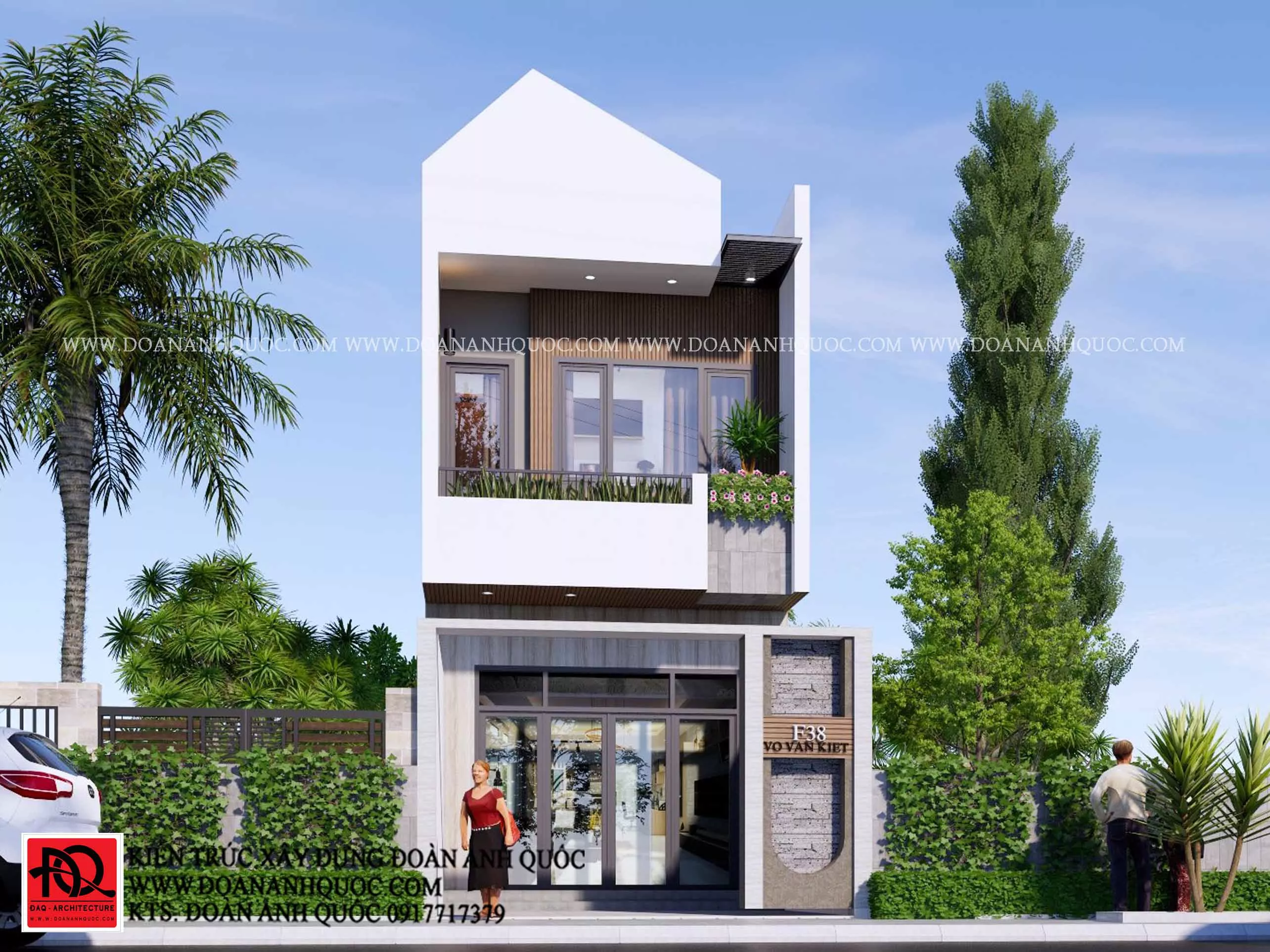 Thiết kế thi công trọn gói nhà phố hiện đại 5x15m tại Phan Thiết, Bình Thuận